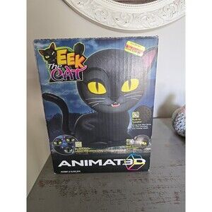 Halloween Animated Cat Talking ANIMAT3D Eek The Black Built in Projector Speaker